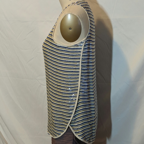 Theory striped sequin tunic tank - Picture 2 of 4